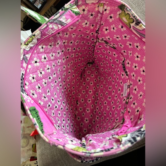 Vera Bradley Pink and Green Floral Tote - Picture 4 of 4